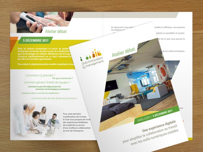 dépliant du programme Club Innovation et Management à Paris